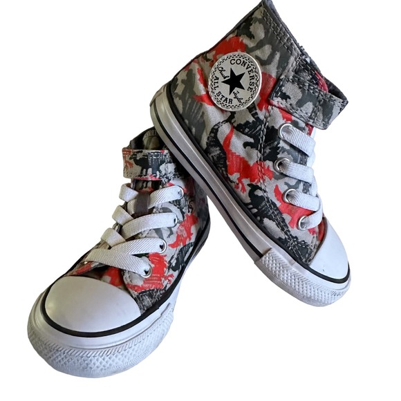 Converse All Star Childs Dinosaur Camo Print Sneaker US 7 - Picture 6 of 10